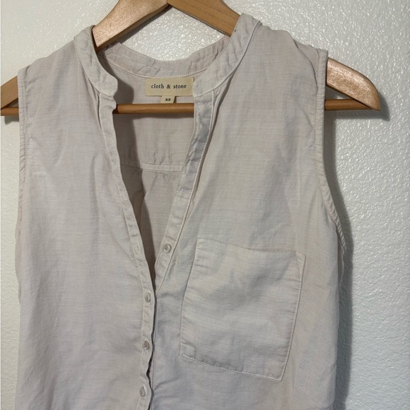 Cloth & Stone Linen Blend Off White Dress Size XS | casual | minimal | classic - Picture 2 of 10